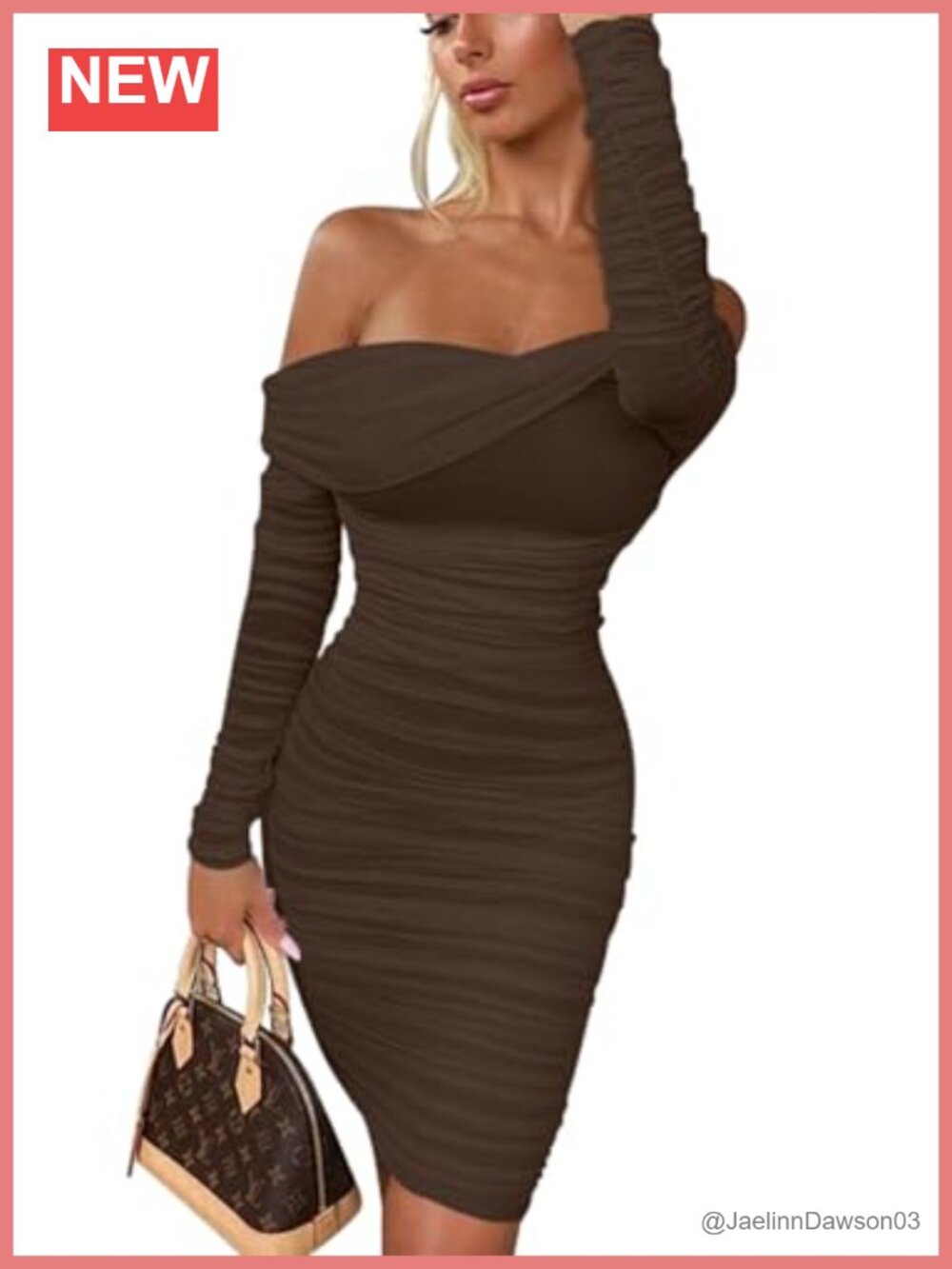 Women Off Shoulder Long Sleeve Bodycon Club Mini Dress